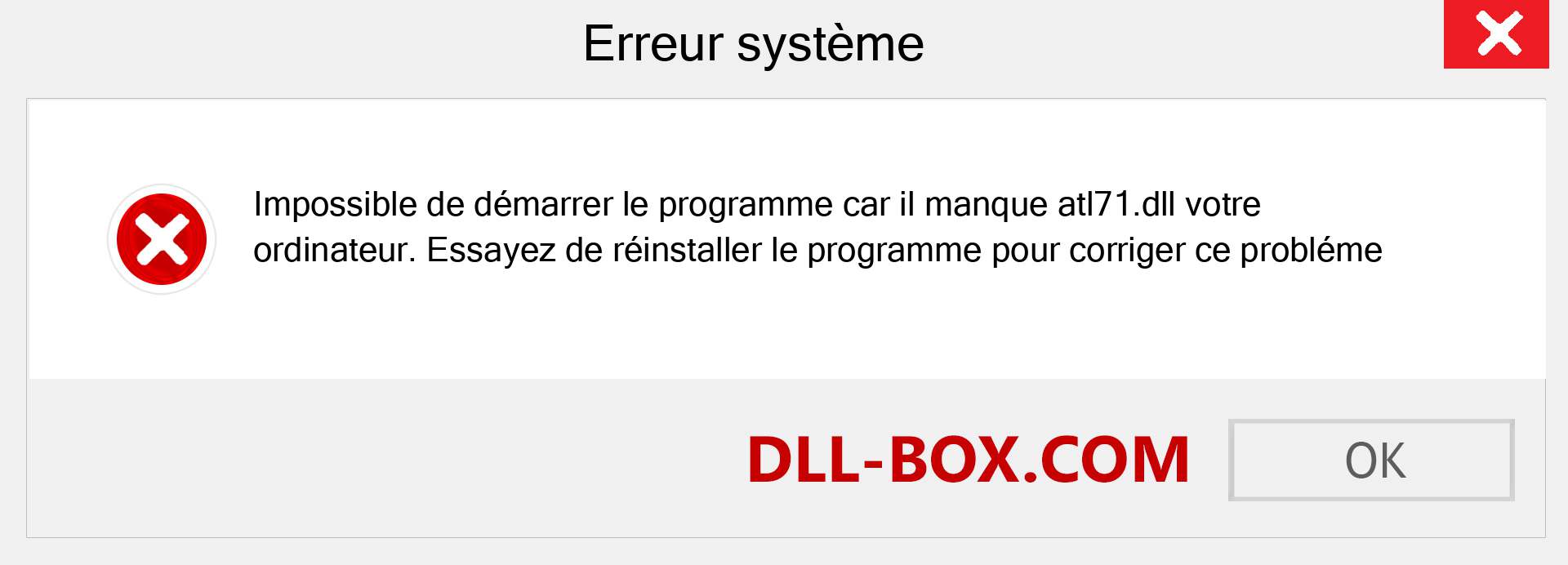 Le fichier atl71.dll est manquant ?. Télécharger pour Windows 7, 8, 10 - Correction de l'erreur manquante atl71 dll sur Windows, photos, images