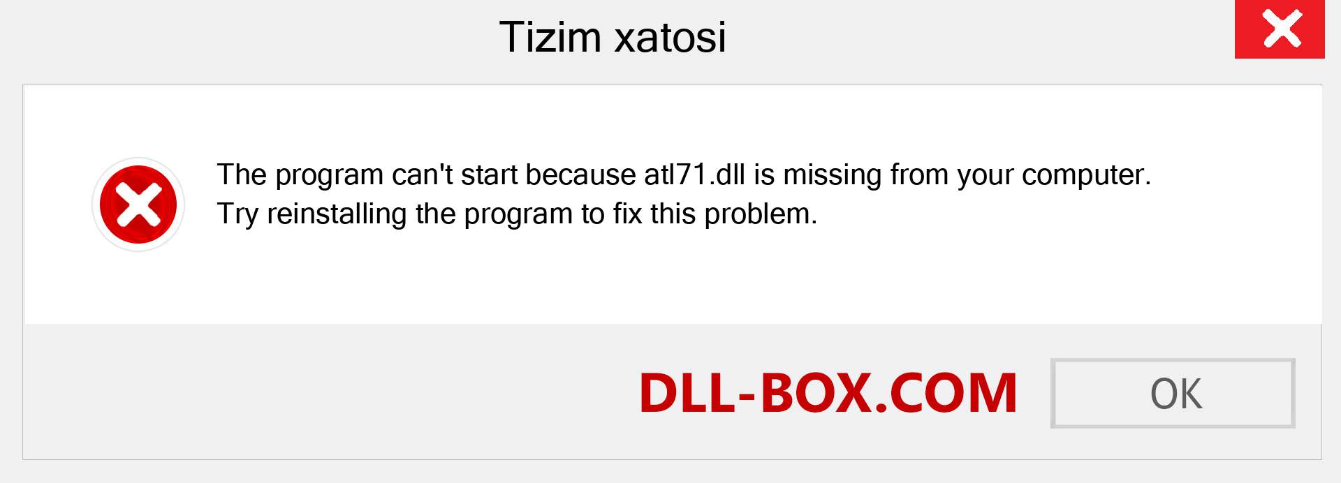 atl71.dll fayli yo'qolganmi?. Windows 7, 8, 10 uchun yuklab olish - Windowsda atl71 dll etishmayotgan xatoni tuzating, rasmlar, rasmlar